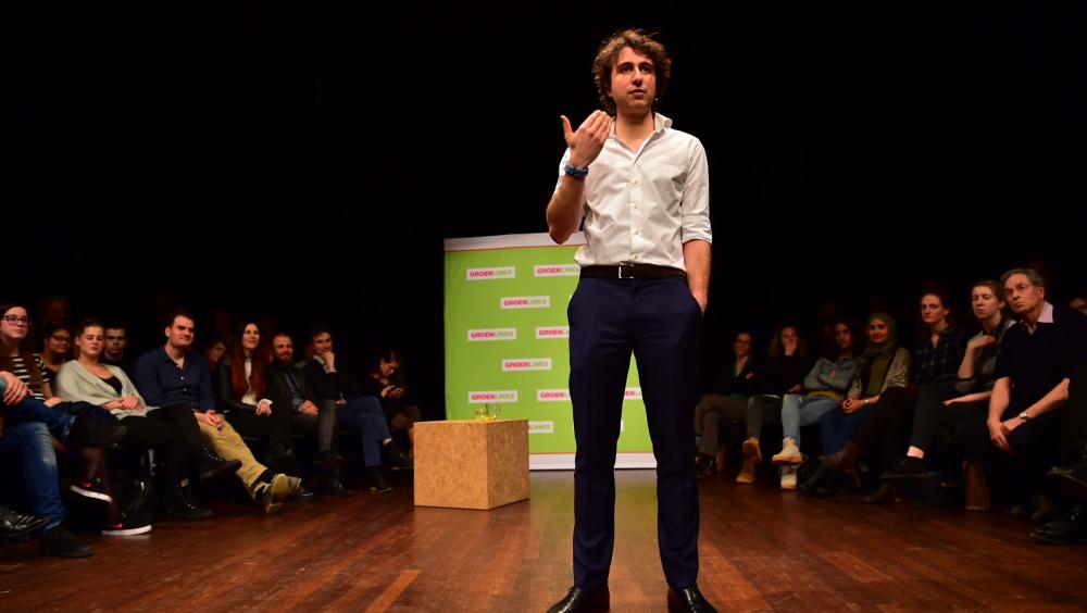 Jesse bij de meetup vluchtelingen