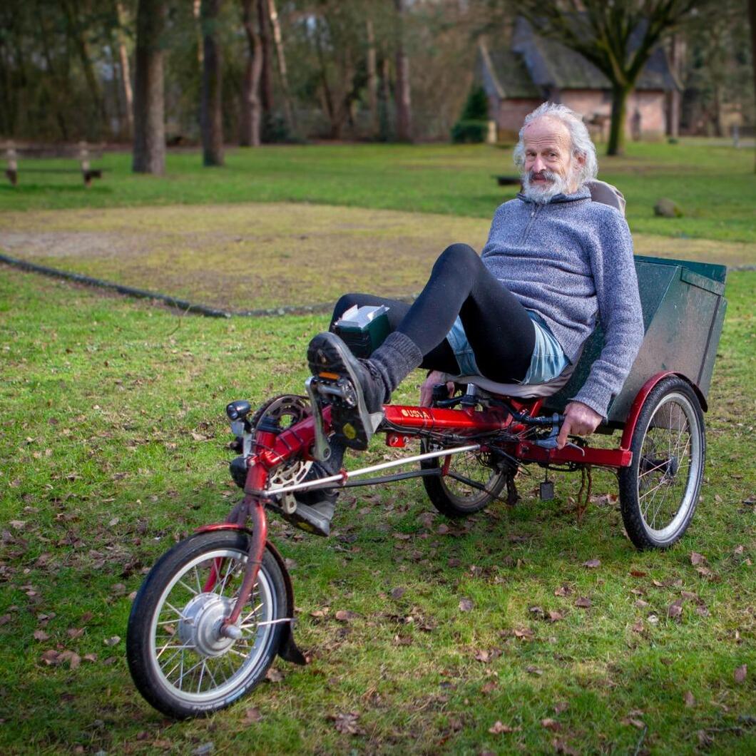 Axel Hagg op zijn ligfiets