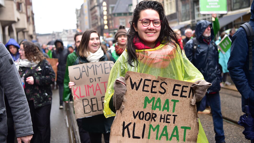 Klimaatborden demonstratie