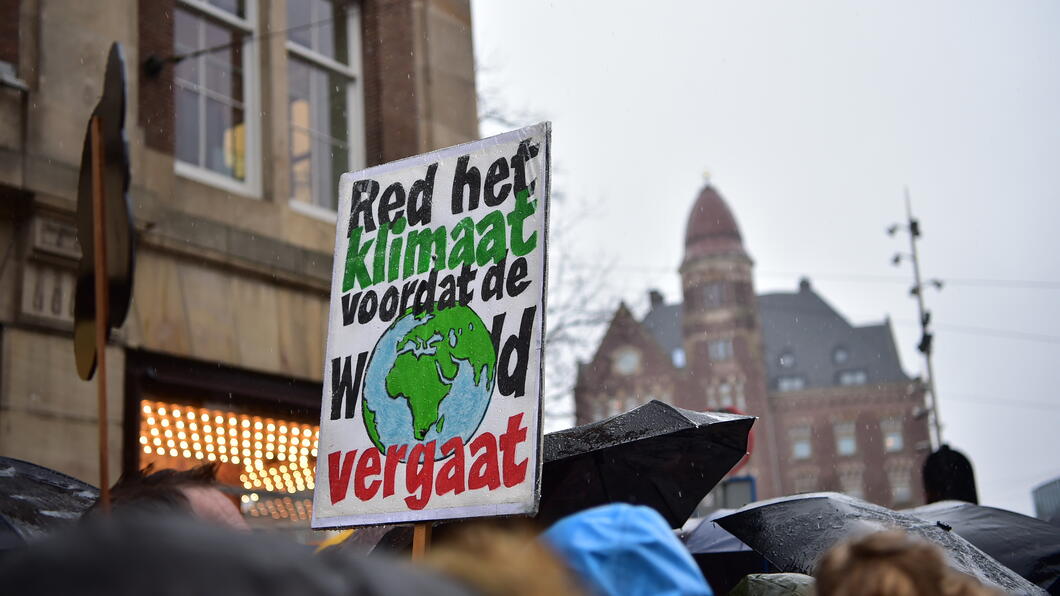 Klimaatborden demonstratie