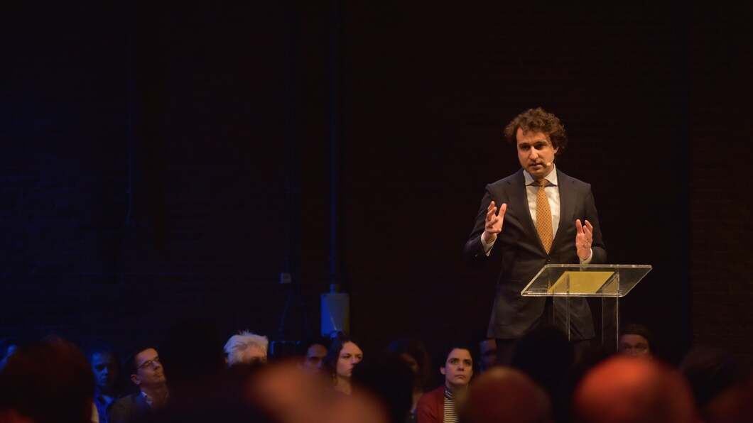 Jesse Klaver op een Meetup in Amsterdam
