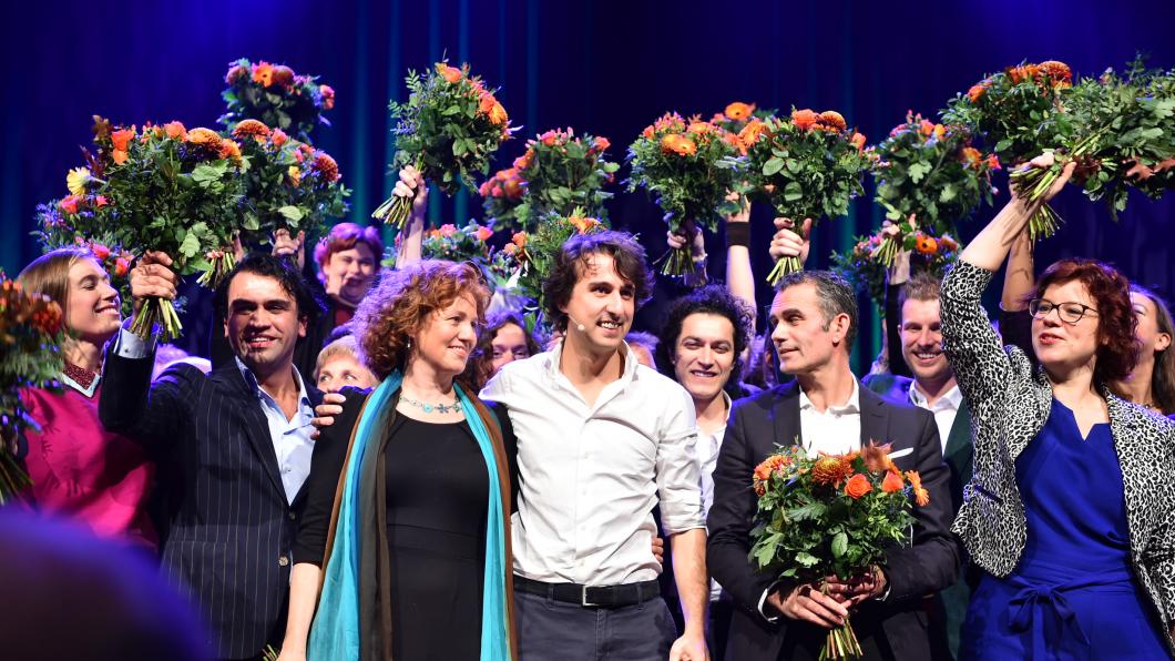 Jesse Klaver en de andere kandidaat-Kamerleden