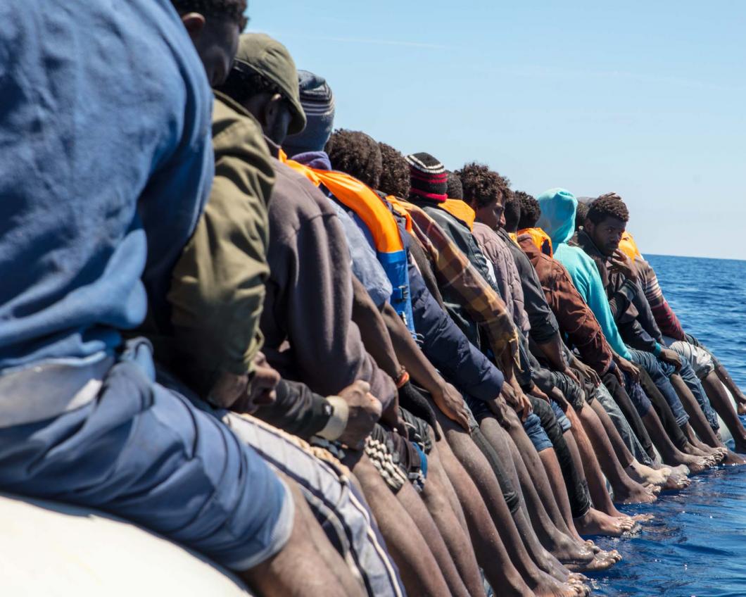 boot met vluchtelingen