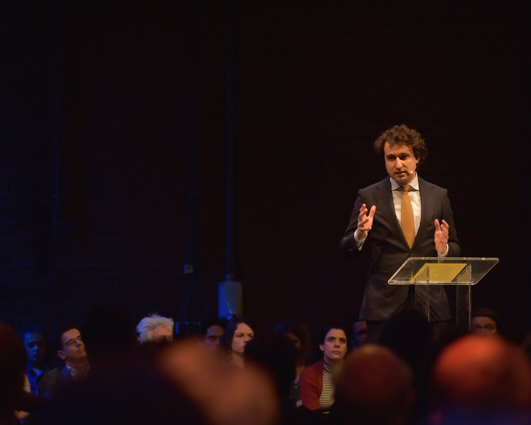Jesse Klaver op een Meetup in Amsterdam