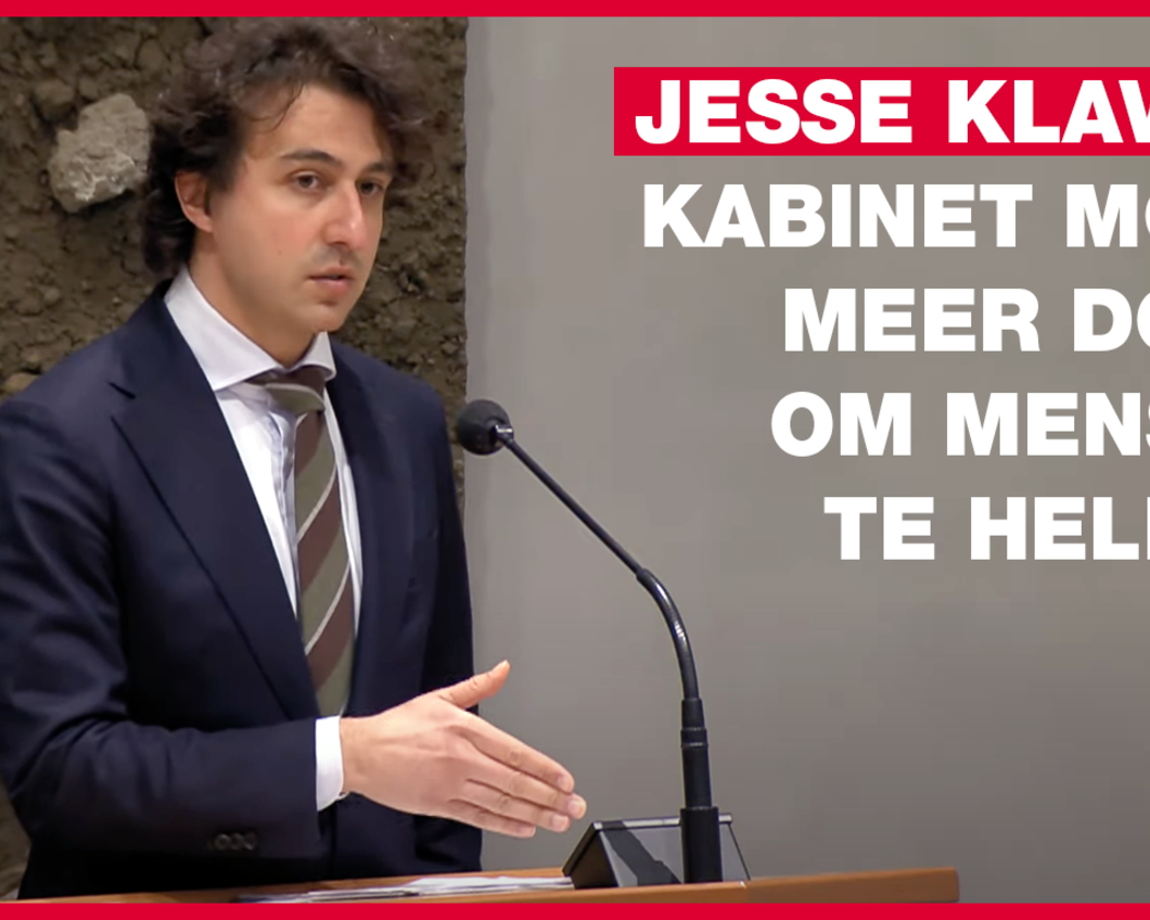 Afbeelding van Jesse Klaver in een debat in de Tweede Kamer