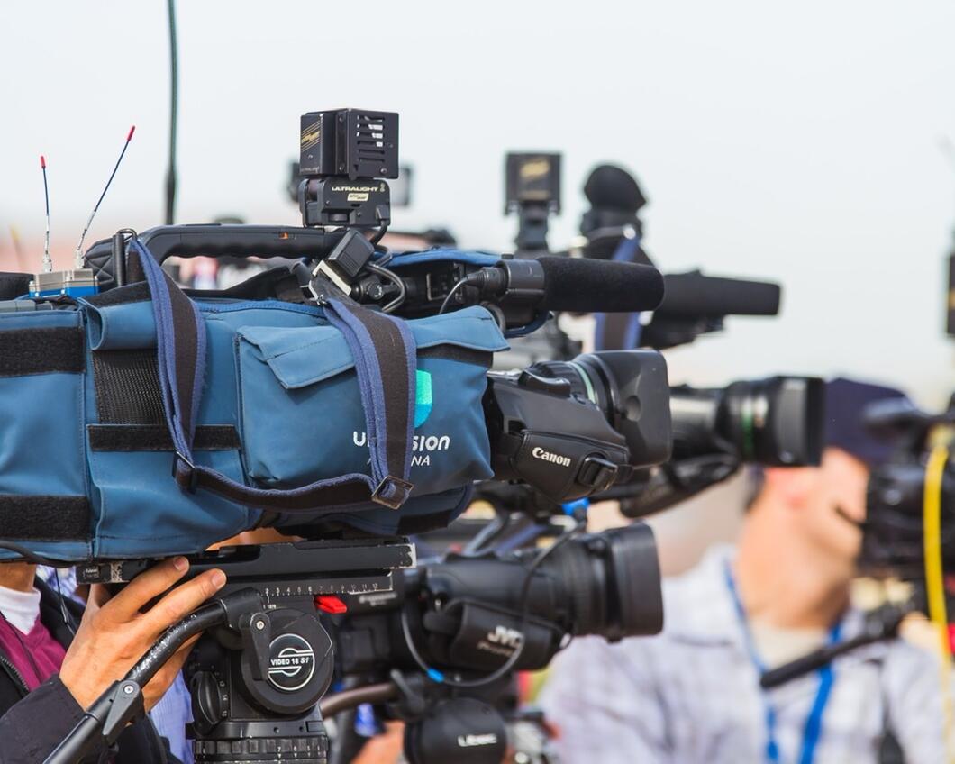 ENG camera in buitensetting