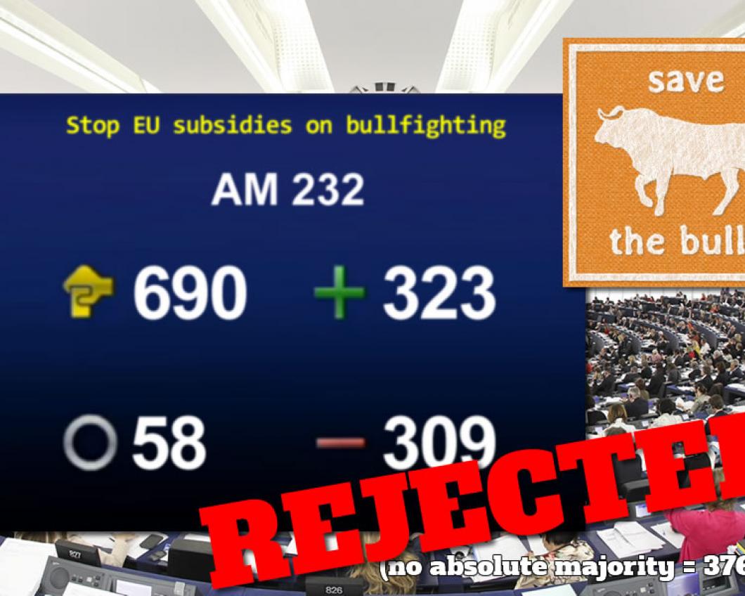 Stemresultaat stierenvechtenamendement