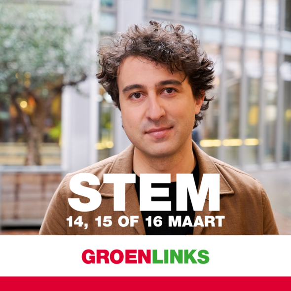 Jesse Klaver campagnefoto voor gemeenteraadsverkiezingen 2022