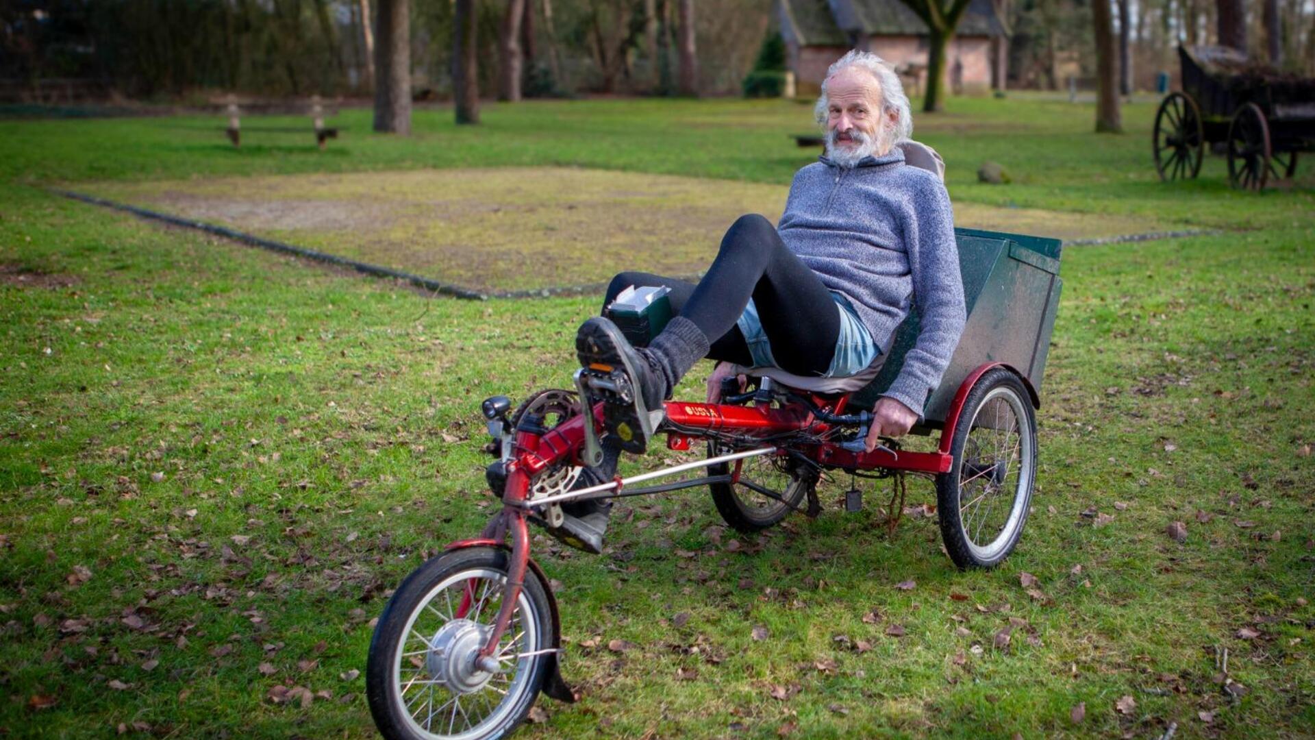 Axel Hagg op zijn ligfiets